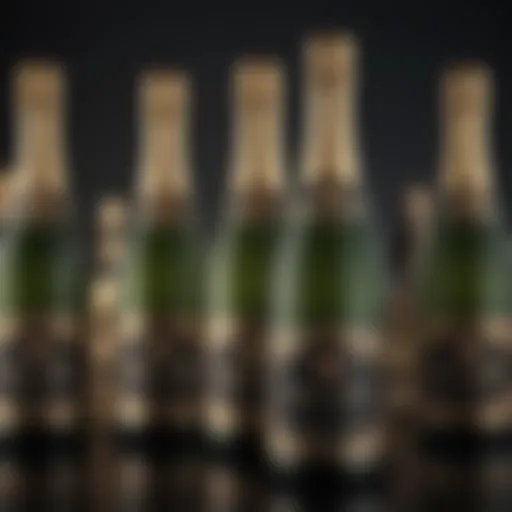 Luxurious French Champagne Bottles with Ornate Labels