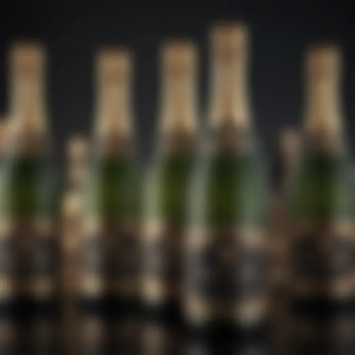 Luxurious French Champagne Bottles with Ornate Labels