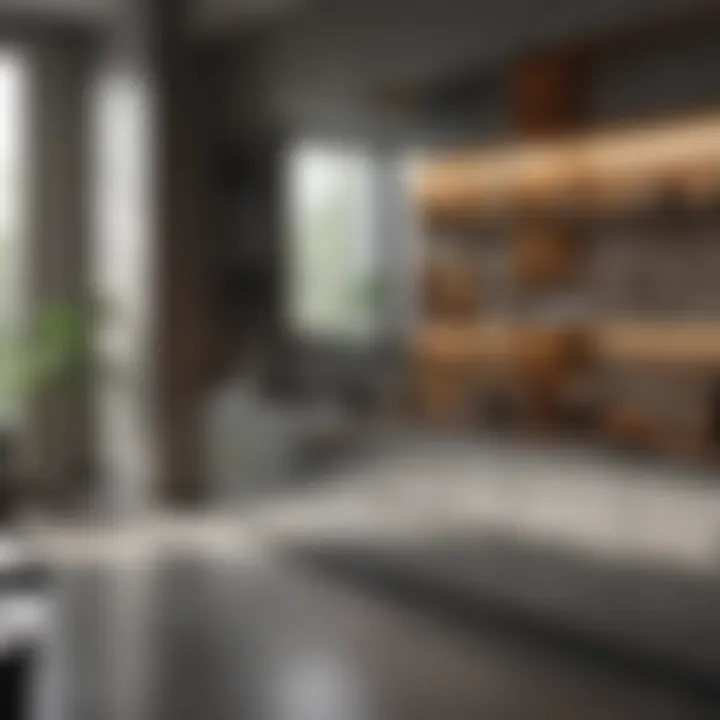 Modern kitchen cabinet design with mirrored surfaces