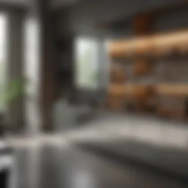 Contemporary Reflections: Mirrored Cabinet Finishes Modern kitchen cabinet design with mirrored surfaces