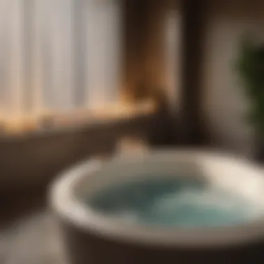 Luxurious Rejuvenation Luxurious Rejuvenation: A bathtub with cascading water feature and soft candlelight
