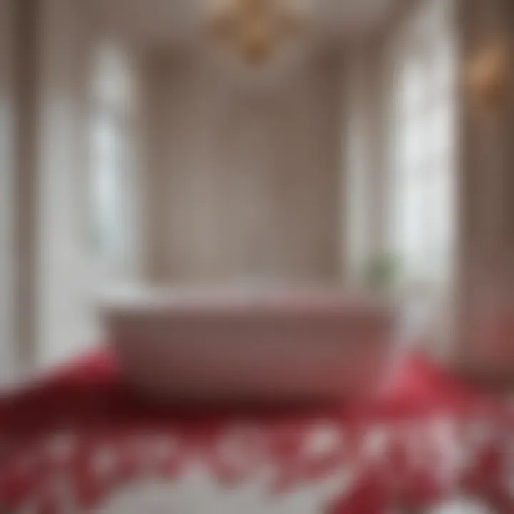 Opulent Tranquility: A luxurious bathtub filled with rose petals