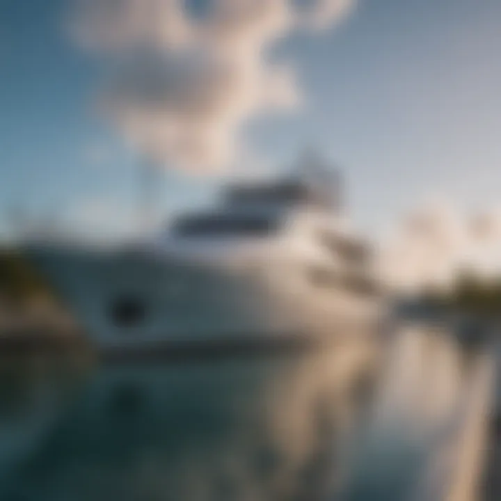 Elegant Yacht Docked in Key West Harbor