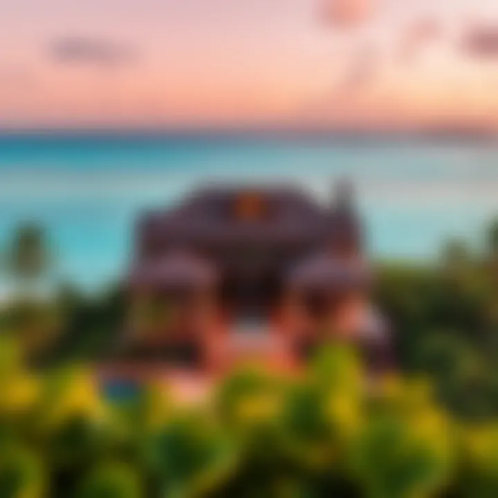 Luxurious Beachfront Villa Experience Opulent beachfront villa surrounded by lush greenery and crystal-clear sea