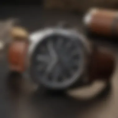 Luxurious leather watch with unique design