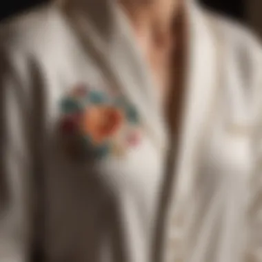 Luxurious Loungewear Embroidery Detail
