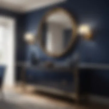 Luxurious Navy Blue Accent Wall