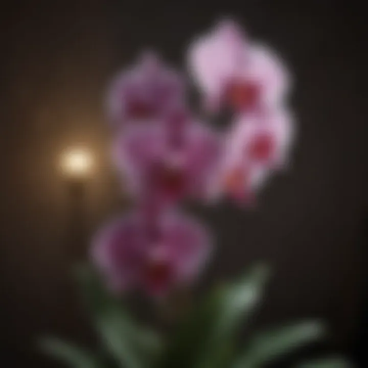 Exquisite Orchid Blossom in Low-Light Setting