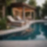 Luxurious Swimming Pool Yard with Elegant Lounge Area