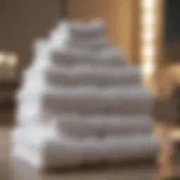 Luxurious Towel Stack in Elegant White