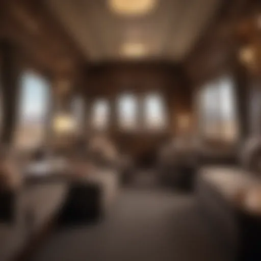 Luxurious Train Cabin Interior with Plush Furnishings