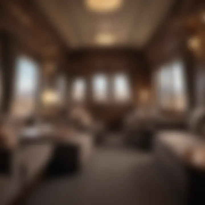 Luxurious Train Cabin Interior with Plush Furnishings
