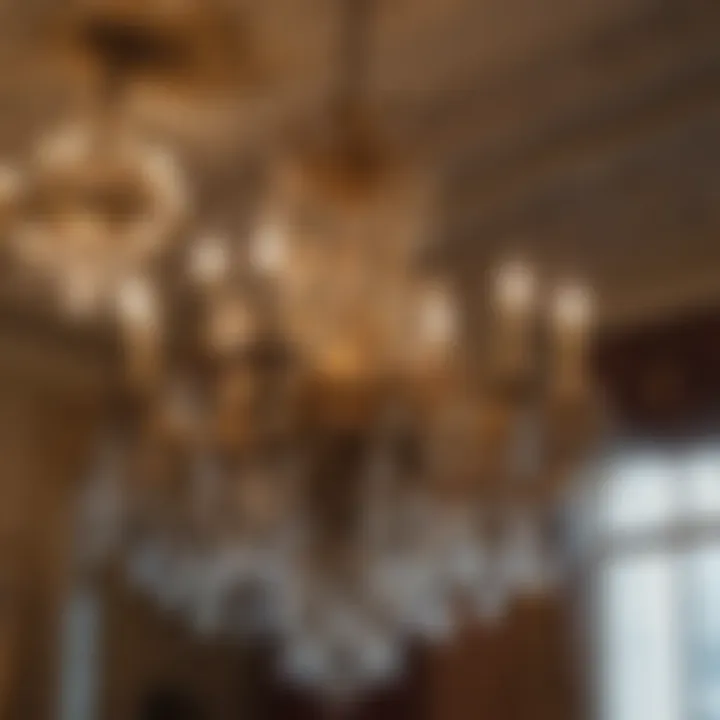 Opulent Brass Chandelier with Intricate Details