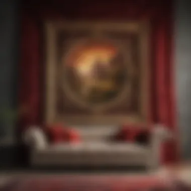 Opulent Velvet Wall Tapestry Luxurious Velvet Tapestry Infusing Opulence into Room