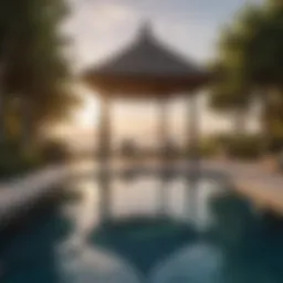 Luxury Gazebo with Infinity Pool View