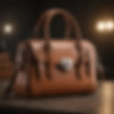 Chic leather handbag symbolizing sophistication