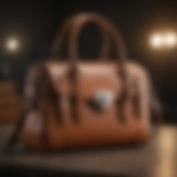 Chic leather handbag symbolizing sophistication