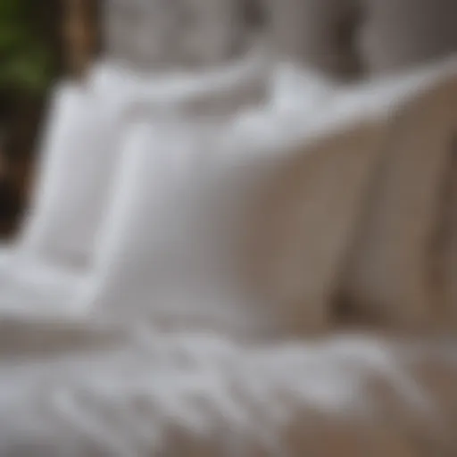 Luxurious white bedding set with elegant texture