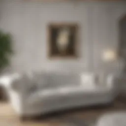 Elegant white sofa set in a luxurious living room
