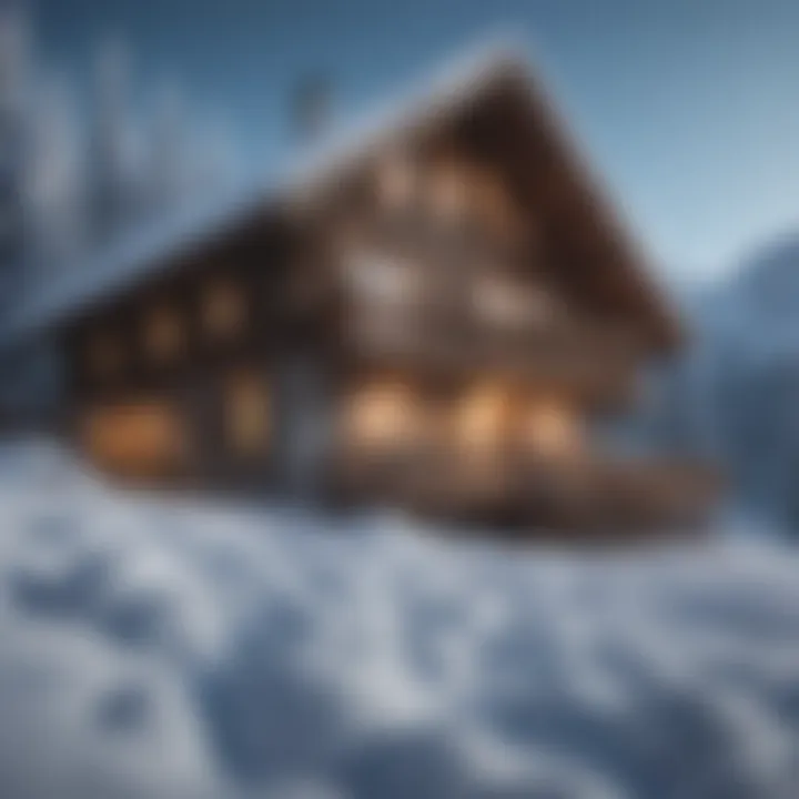 Luxurious Winter Chalet Covered in Snow