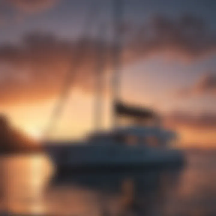 Exclusive Yacht Docked at Sunset