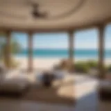 Majestic beachfront view from the luxurious beach house rental