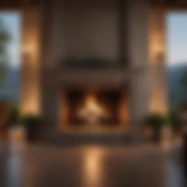 Firelit Majesty Majestic Outdoor Fireplace in a Palatial Residence