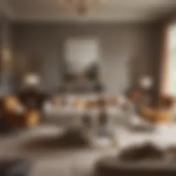 Sophisticated living room showcasing elegant furnishings and a warm color palette