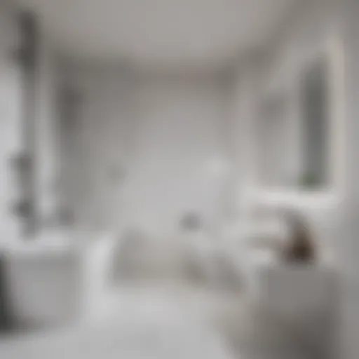 Bathroom with Minimalist White Color Palette