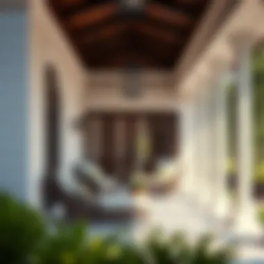 Elegant Porch Design Elegant porch with detailed woodwork and comfortable seating