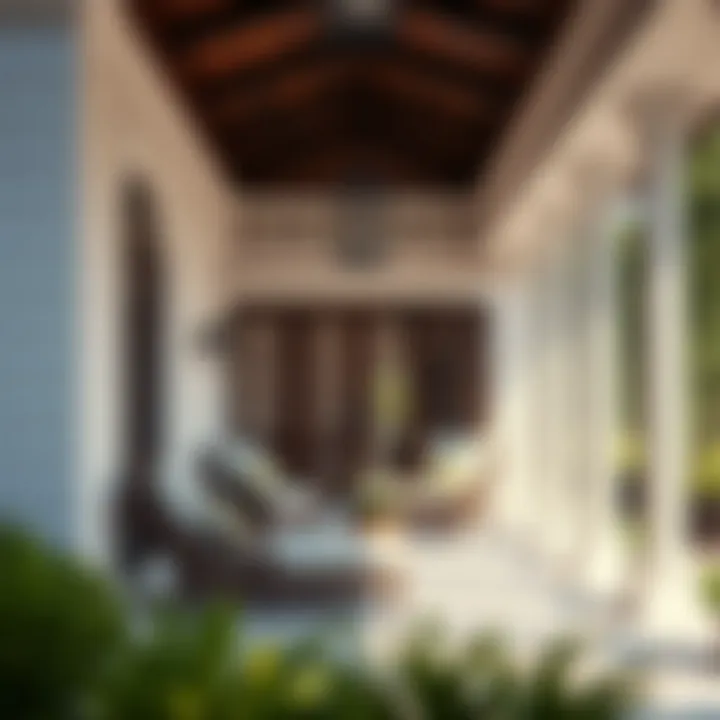 Elegant Porch Design Elegant porch with detailed woodwork and comfortable seating