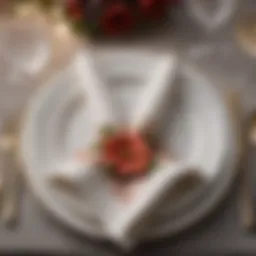 Elegant floral napkin fold showcasing intricate design