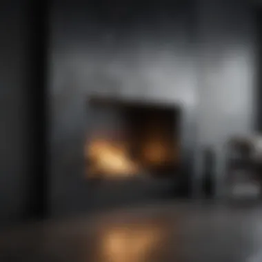 Modern Geometric Fireplace Facade