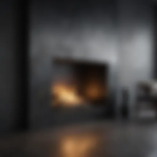 Modern Geometric Fireplace Facade