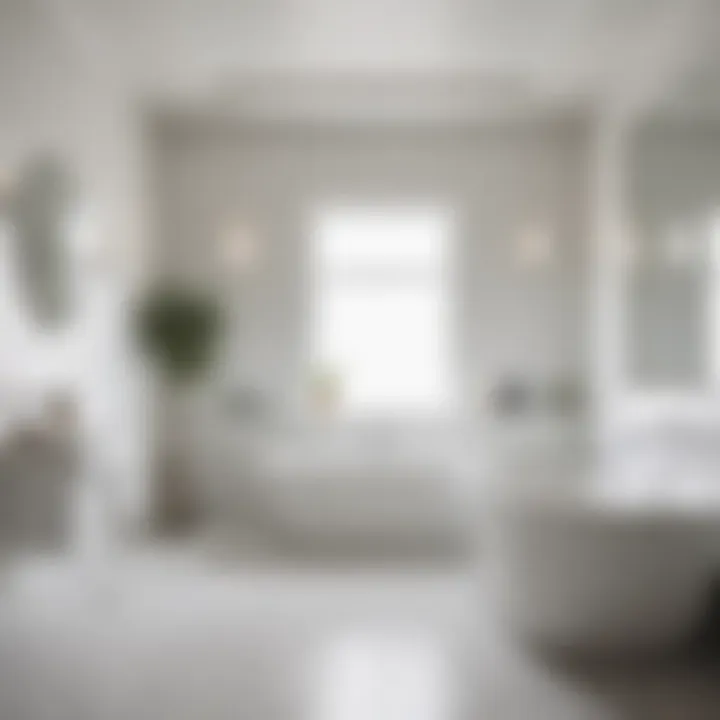 Modern White Bathroom Featuring Benjamin Moore Paint