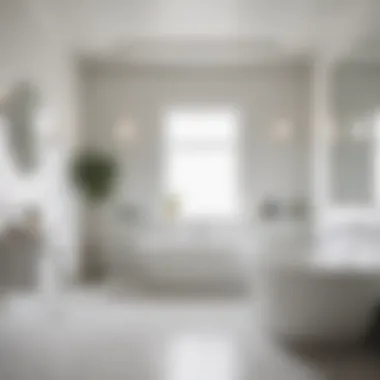 Sleek White Bathroom Interior Modern White Bathroom Featuring Benjamin Moore Paint
