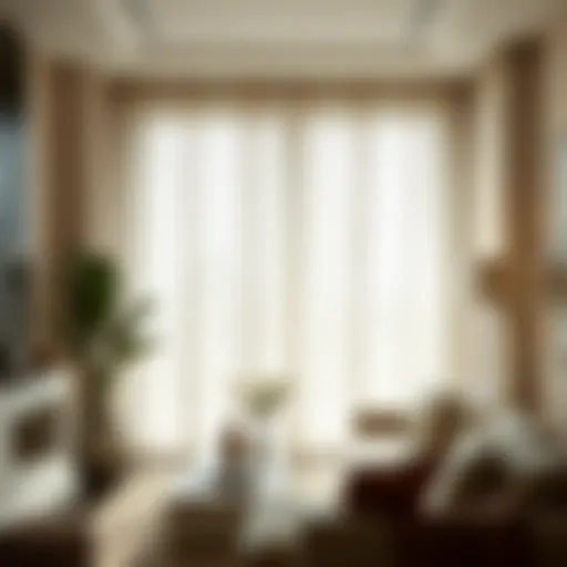 Elegant sheer drapery enhancing a luxurious living space