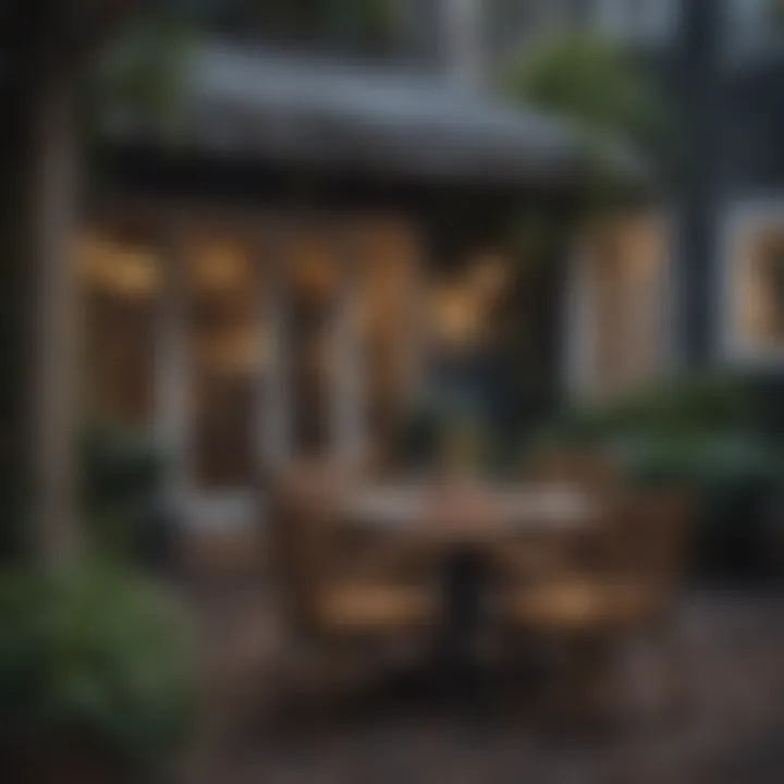 Charming outdoor patio with a cozy ambiance