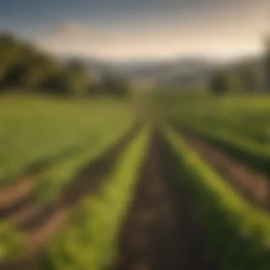 Elegant Vineyard Rows in Napa Valley Lush Vineyard in Napa Valley