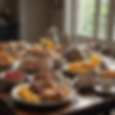 A beautifully set breakfast table with local delicacies