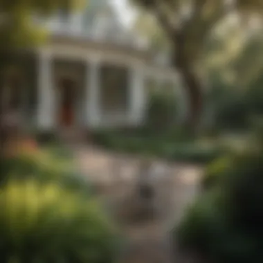 Inviting garden space at a Natchez bed and breakfast