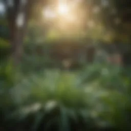 Lush garden featuring citronella plants