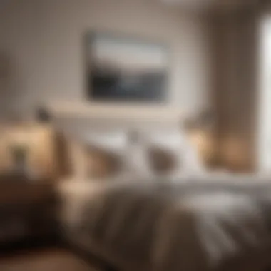 Cozy bedroom corner with neutral color accents