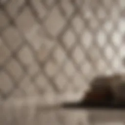 Neutral geometric tile backsplash