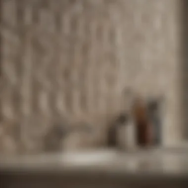 Chic Textured Ceramics Neutral textured ceramic backsplash