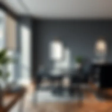 Modern workspace with neutral gray tones and natural light