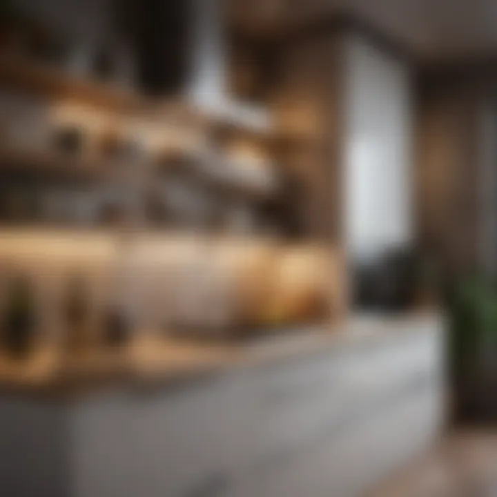 Chic kitchen decor enhancing the aesthetic appeal of a compact space