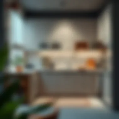 Space-Saving Kitchen Furniture Innovative space-saving furniture in a compact kitchen