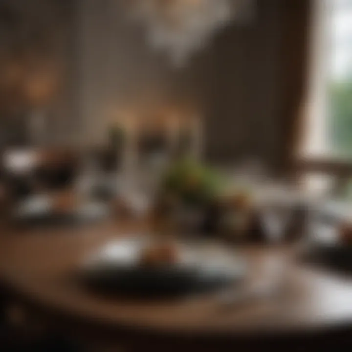 Modern dining area showcasing refined table settings