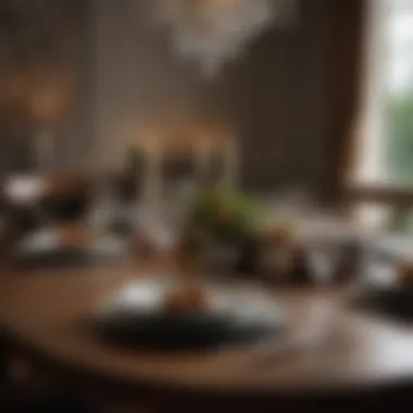 Refined Dining Experience Modern dining area showcasing refined table settings